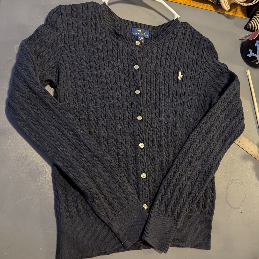 Polo by Ralph Lauren Kids Navy Cable-Knit Sweater